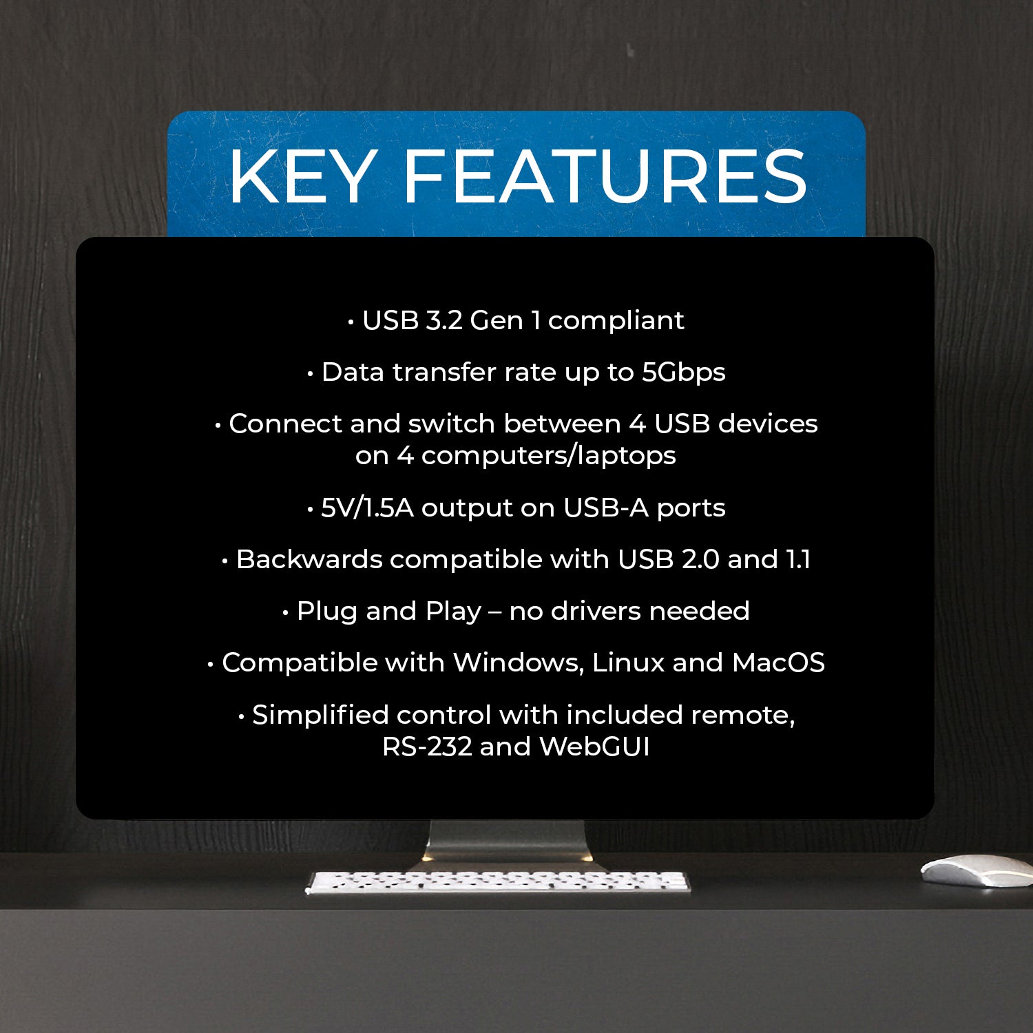 USB 3.2 4x4 Matrix-UKM-404