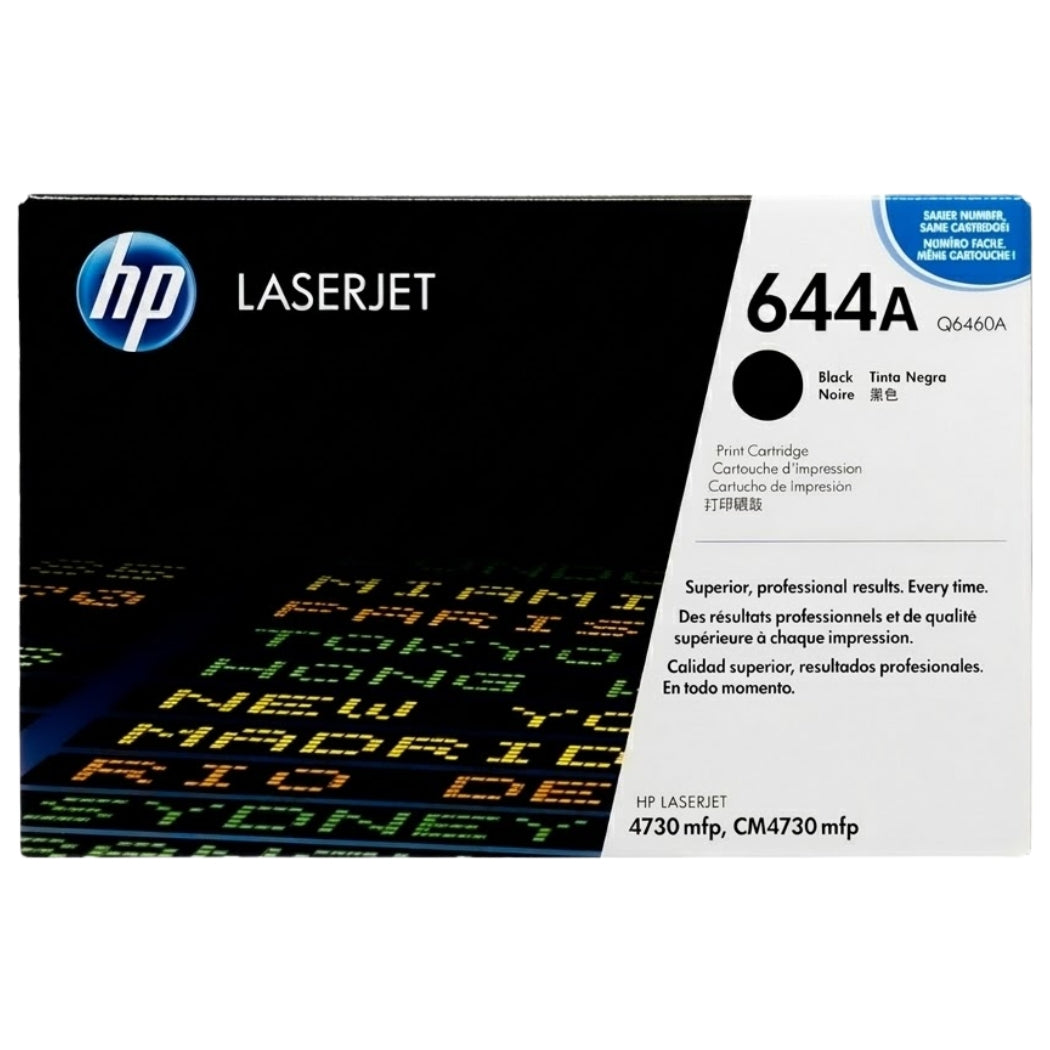 New, Pre-Owned - HP 644A Standard Yield Black Toner Cartridge, Q6460A