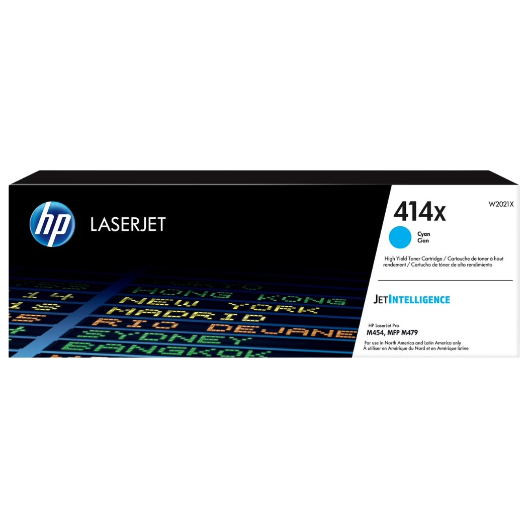 New, Pre-Owned - HP 414X High Yield Cyan Toner Cartridge, W2021X