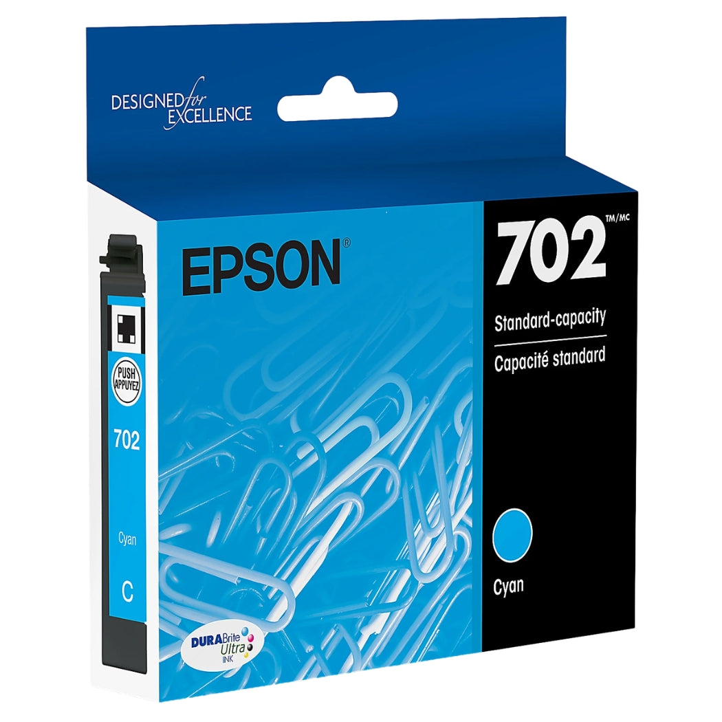 New, Pre-Owned - Epson T702 Cyan Standard Yield (T702220-S) Ink Cartridge