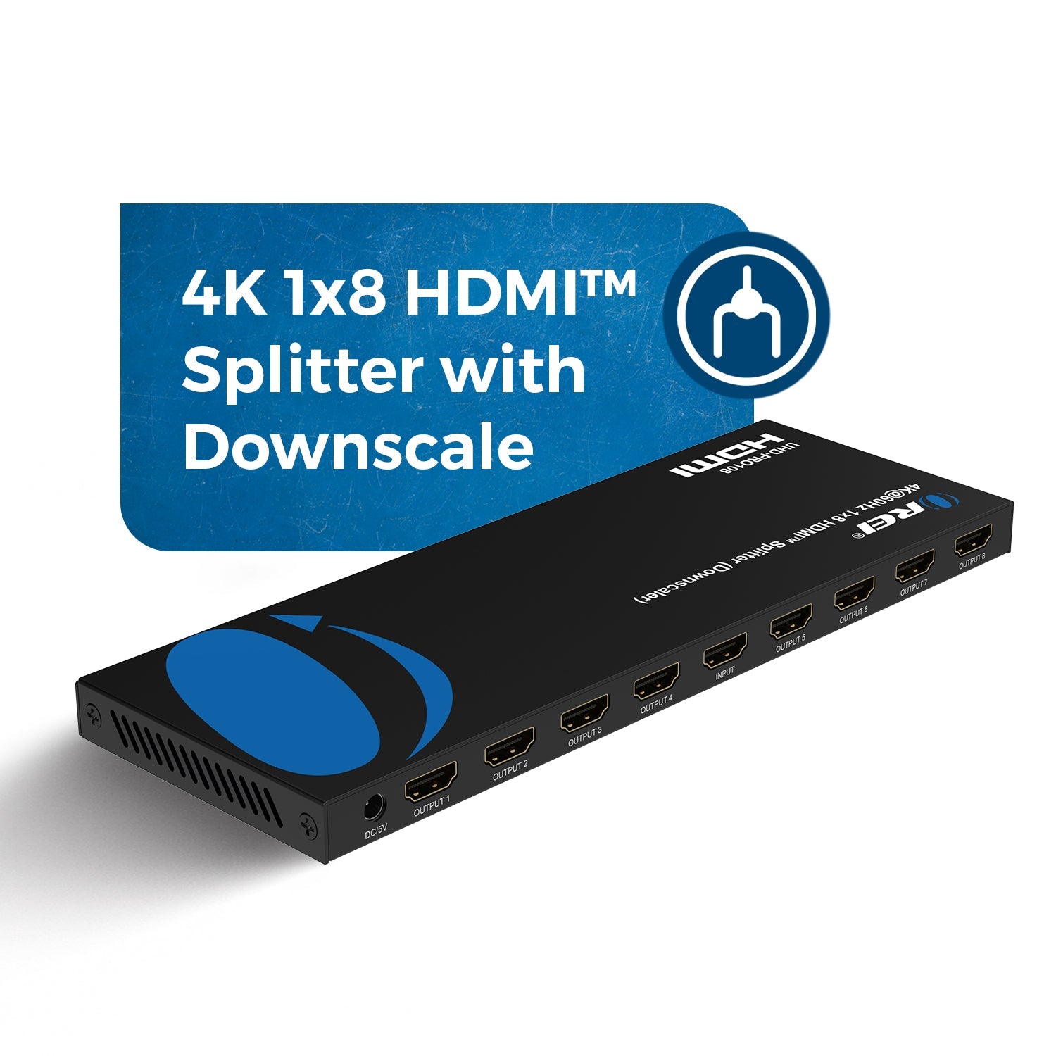 4K@60Hz 1x8 HDMI Splitter (Downscaler) UHD-PRO108