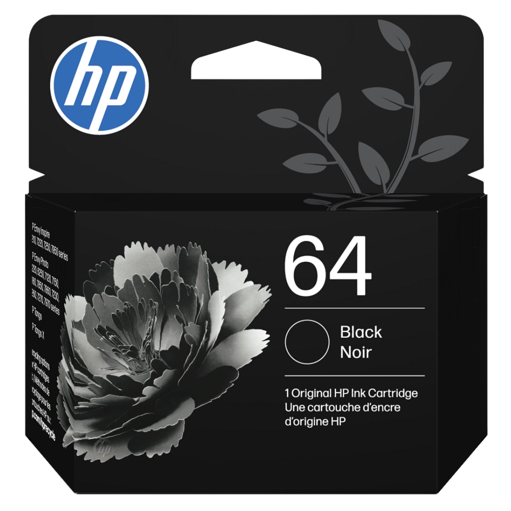 New, Pre-Owned - HP 64 (N9J90AN) Black Ink Cartridge