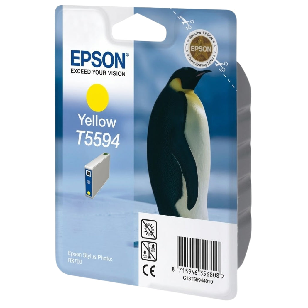 New, Pre-Owned - Epson T5594 Standard Yield Yellow Ink Cartridge, C13T55944010