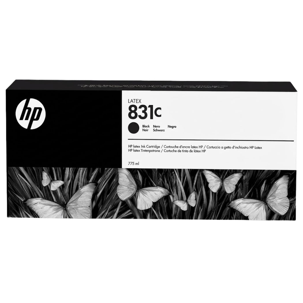 New, Pre-owned, HP 831C 775-ml (CZ694A) Black Latex Ink Cartridge