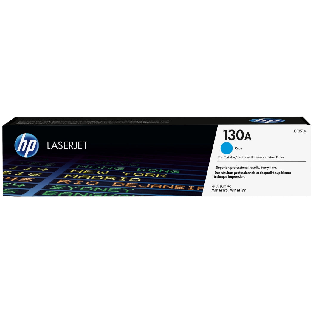 New, Pre-Owned - HP 130A Cyan LaserJet Toner Cartridge, CF351A