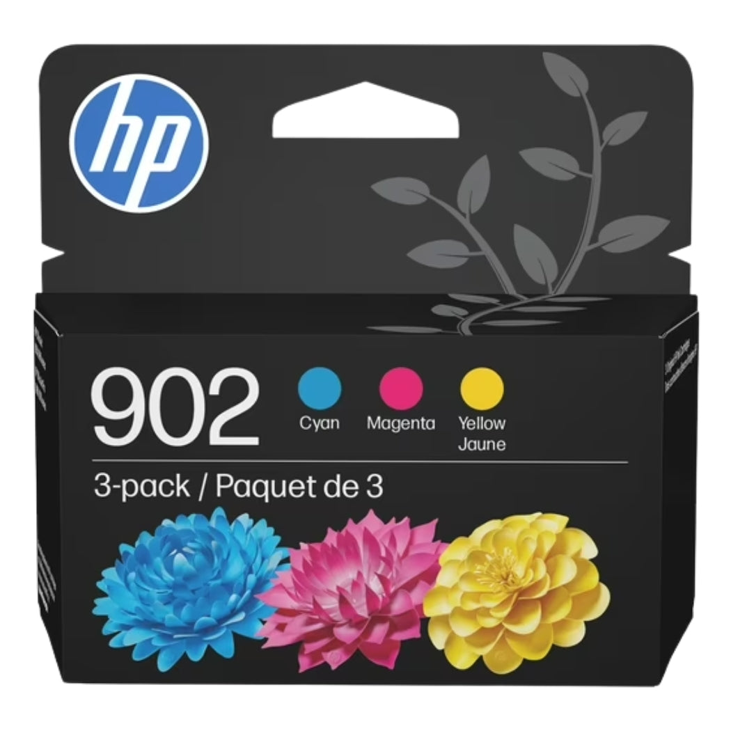 New, Pre-Owned - HP 902 Cyan, Magenta, Yellow Ink Cartridges