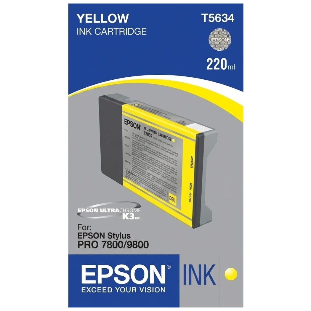 New, Pre-Owned - Epson T5634 Yellow Ink Cartridge