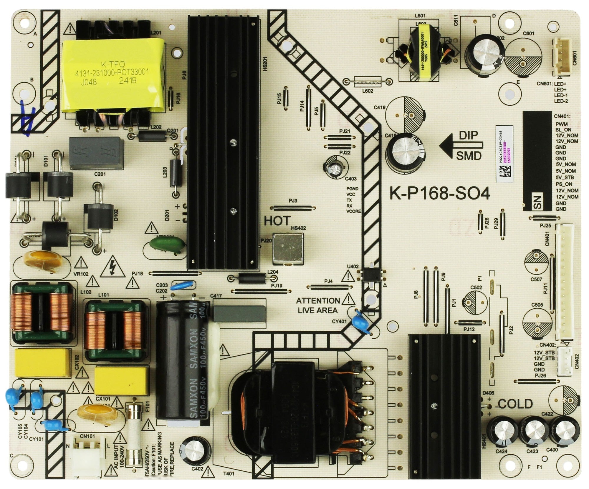 Onn 9012-112160-16802091 Power Supply Board