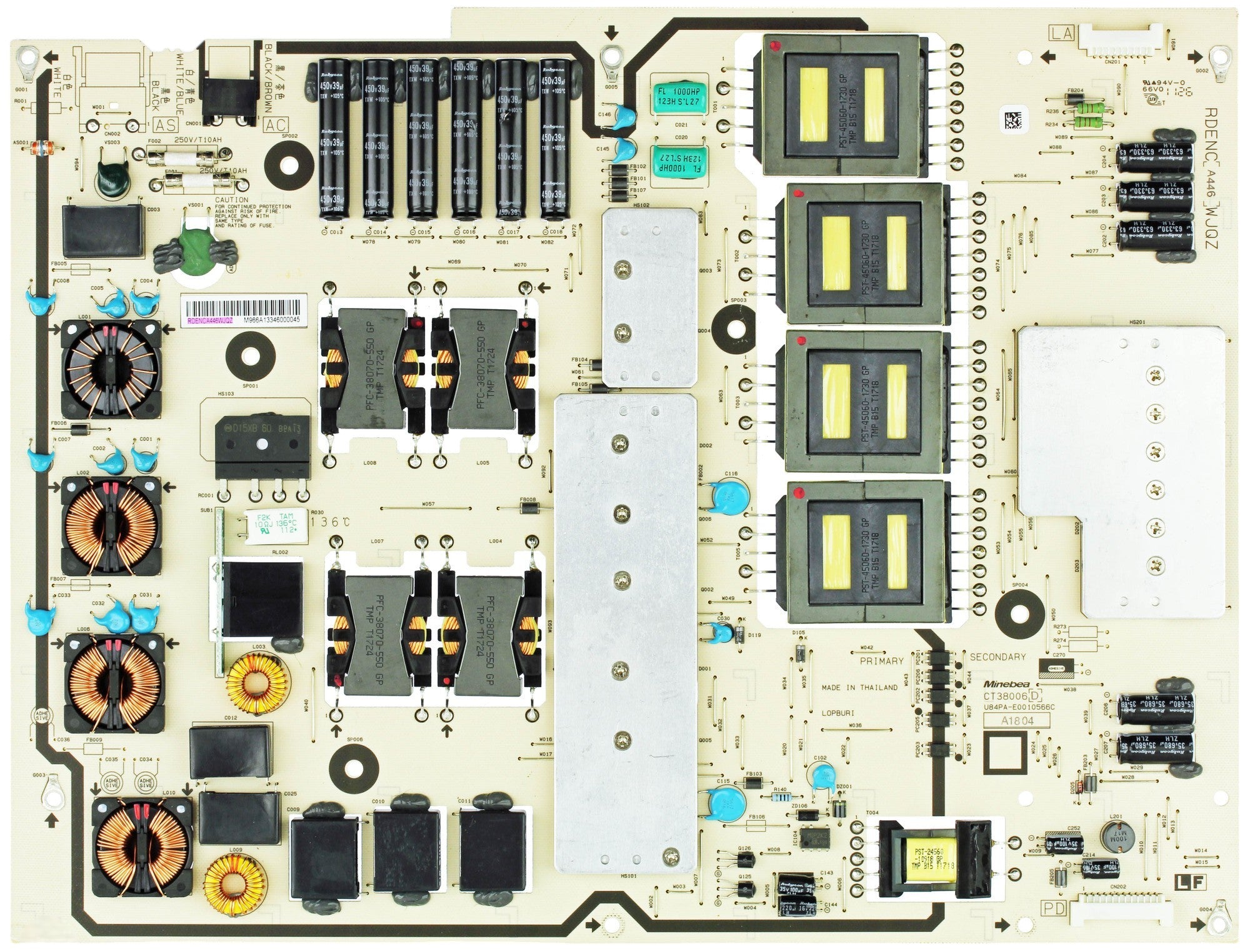 Sharp RDENCA446WJQZ (CT38006D) Power Supply for PRO-70X5FD