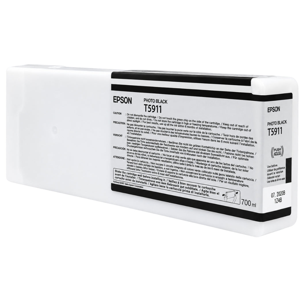New, Pre-Owned - Epson T5911 Photo Black UltraChrome K3 Ink Cartridge, T591100