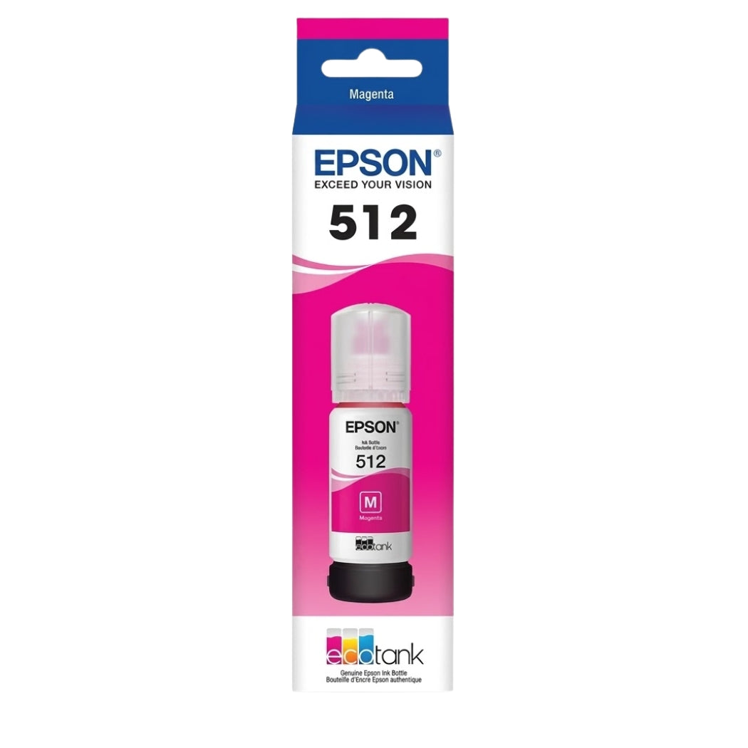 New, Pre-Owned - Epson 512 EcoTank Magenta Ink Bottle,T512320