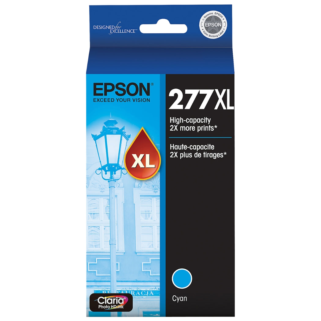 New, Pre-Owned - Epson 277XL High-Yield Cyan Inkjet Cartridge, T277XL220-S