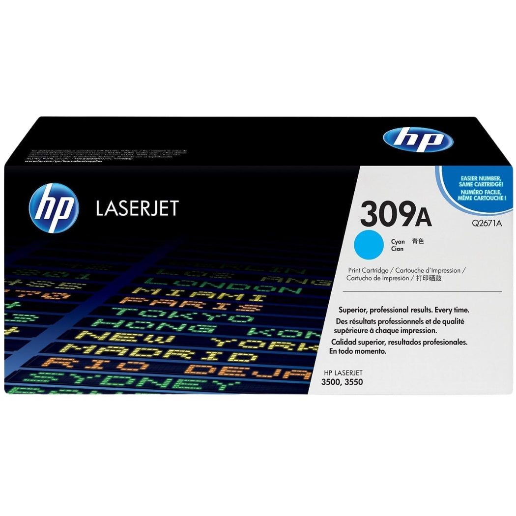 New, Pre-Owned - HP 309A Standard-Yield Cyan Toner Cartridge, Q2671A