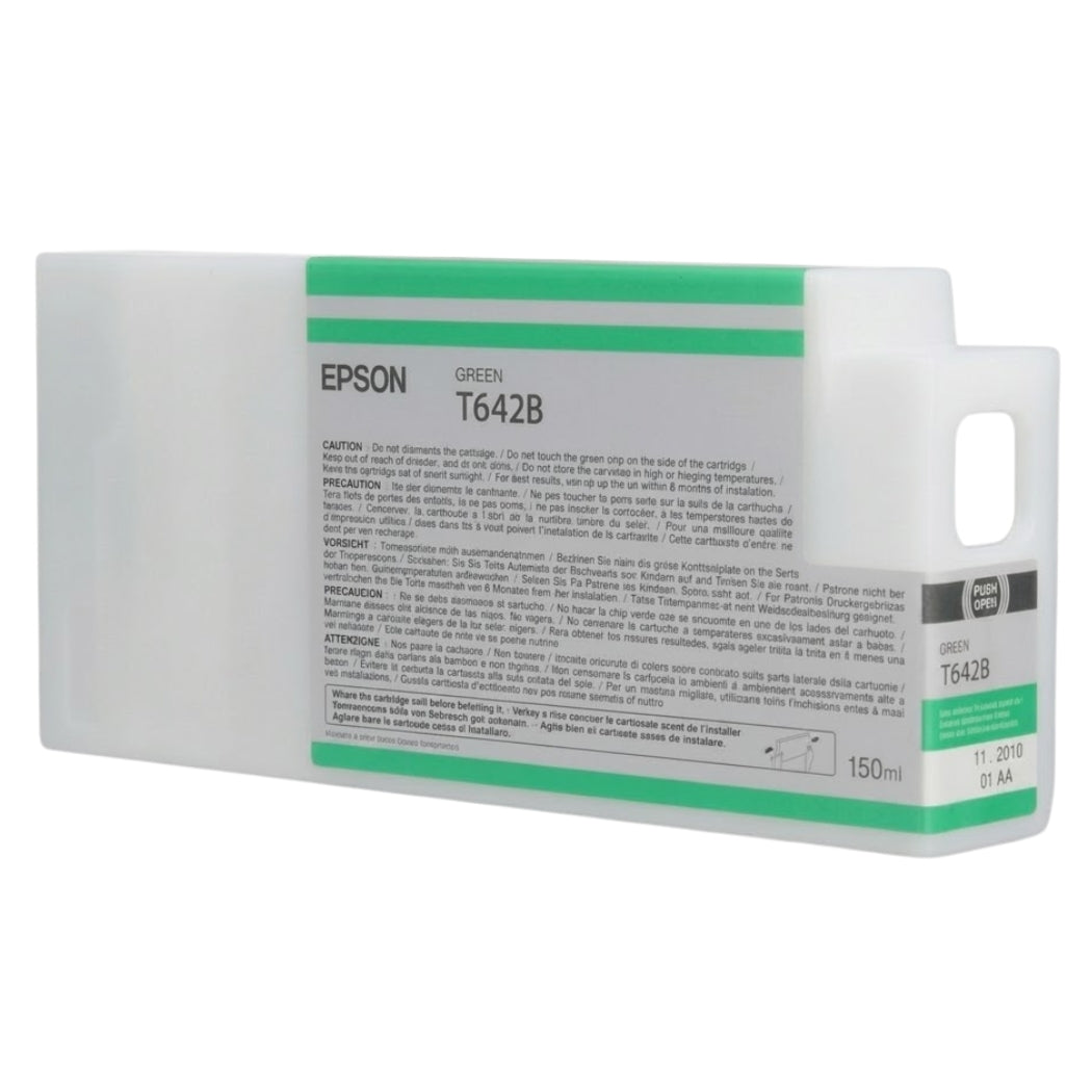 New, Pre-Owned - Epson T642B Green 150ml Ink Cartridge