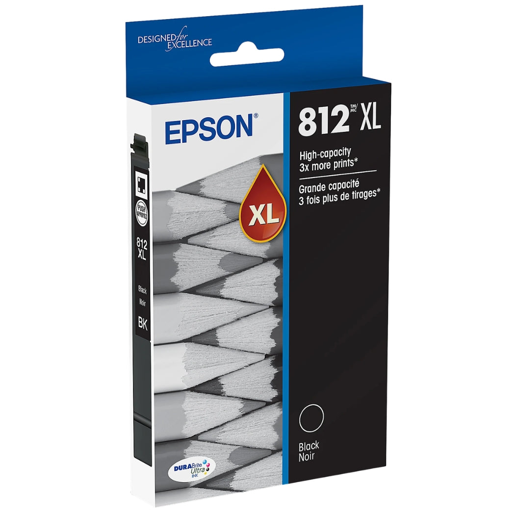 New, Pre-Owned - Epson 812XL High Yield Black Ink Cartridge, T812XL120-S