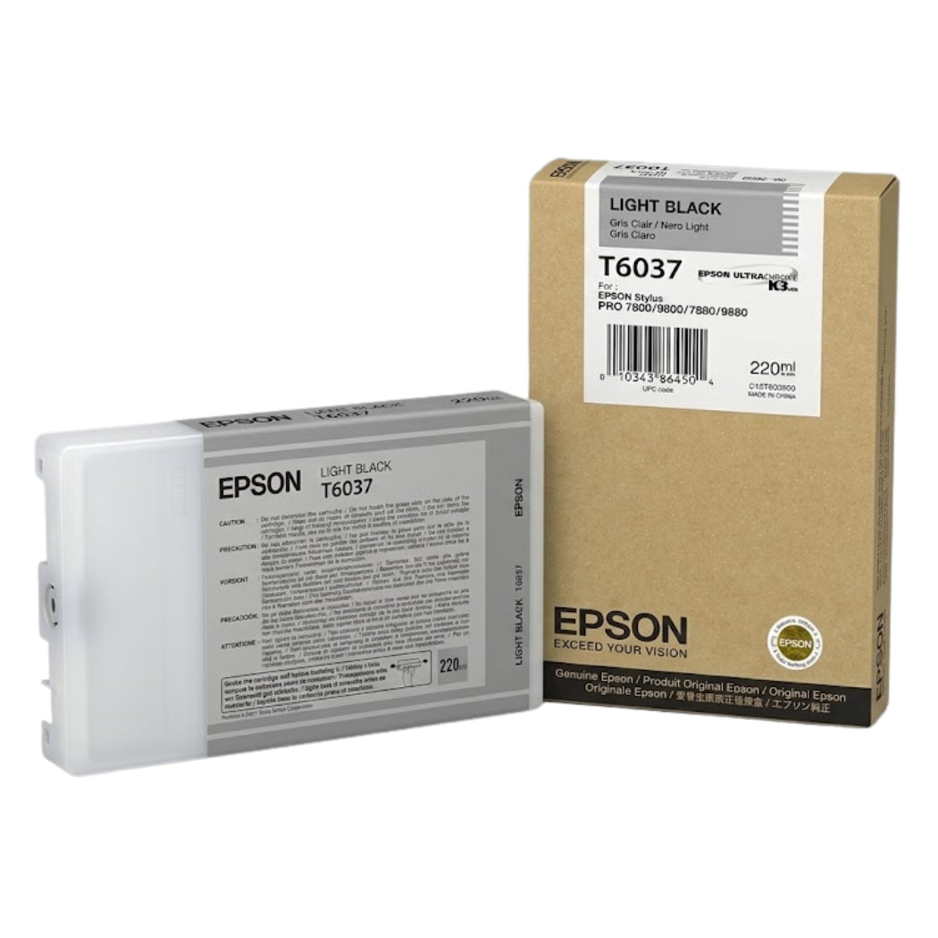 New, Pre-Owned - Epson T6037 Light Black Ink Cartridge