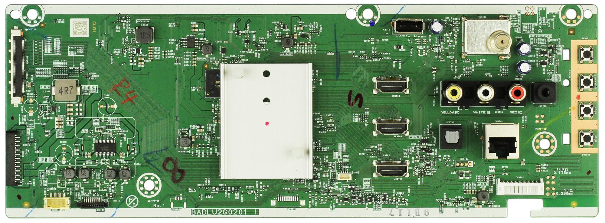 ADLR1MMA-001 Philips Main Board, DLR1, BADLU2G0201 1, ME2, 55PUL7552/F7