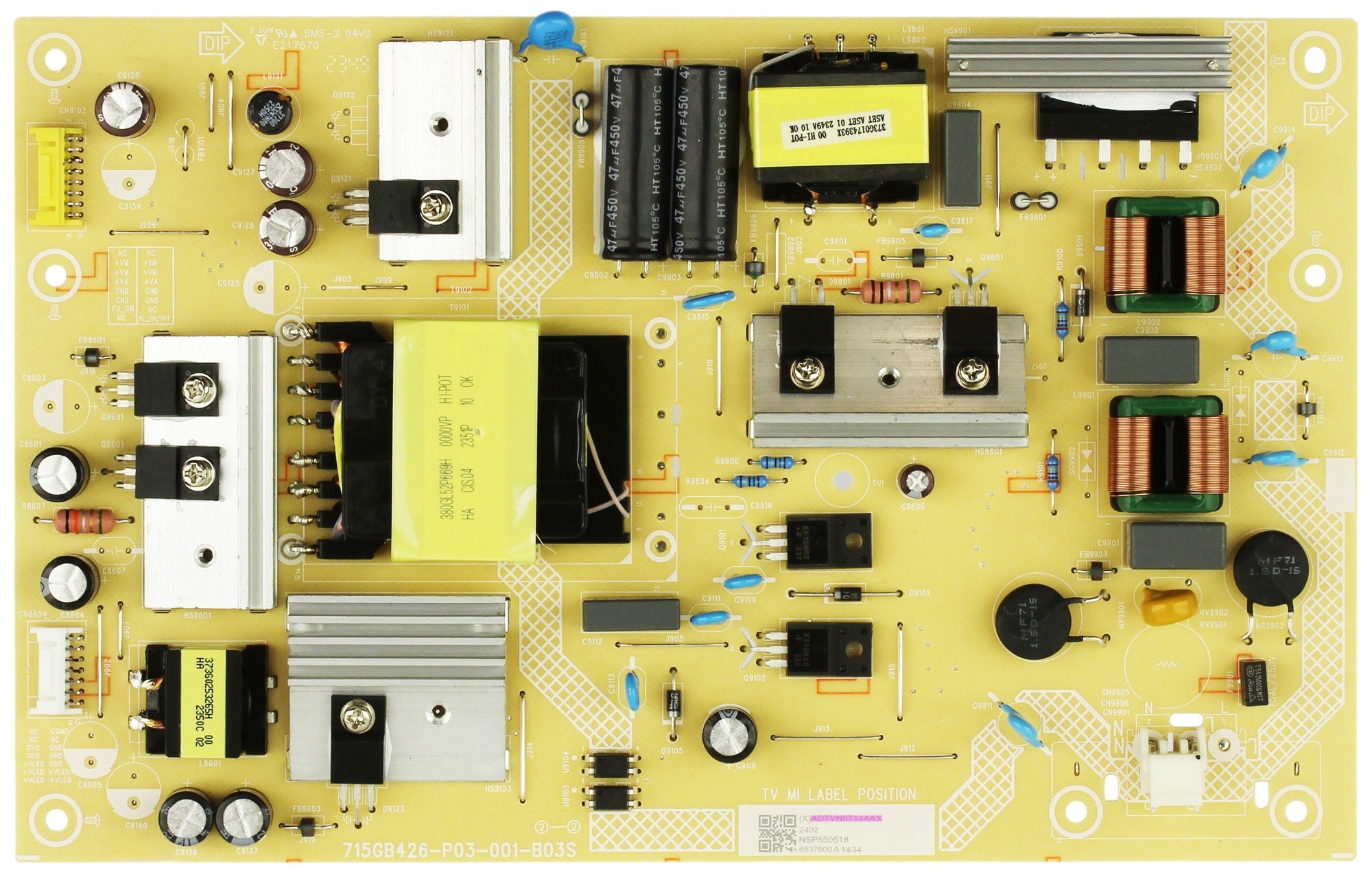 ADTVN5714AAX Vizio Power Supply, (X)ADTVN5714AAX, 715GB426-P03-001-B03S, V4K55M-0801