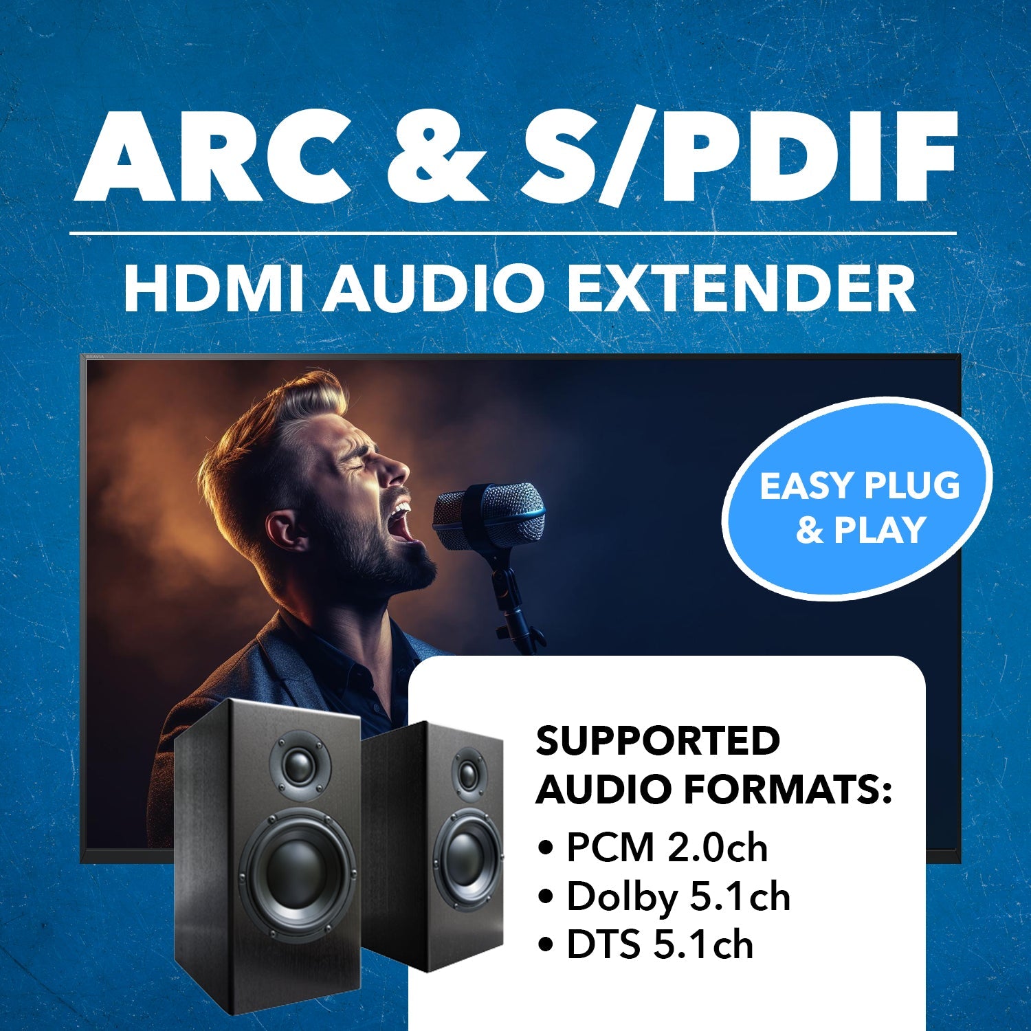 HDMI™ ARC & S/PDIF Audio Extender - 500ft (cat6)-ARC-EX300-K