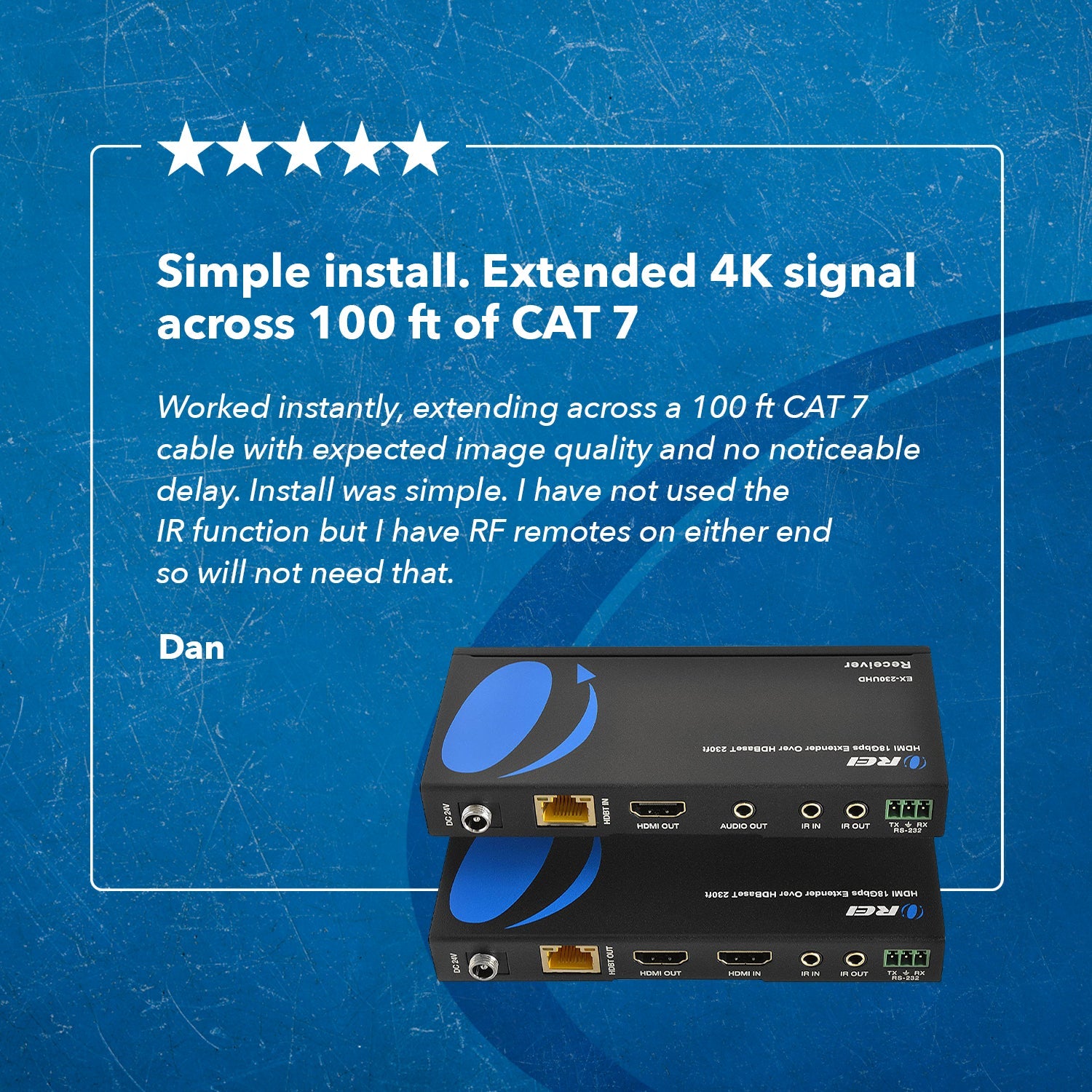 4K HDBaseT HDMI™ Extender (Loop) - 230ft (cat6)-EX-230UHD