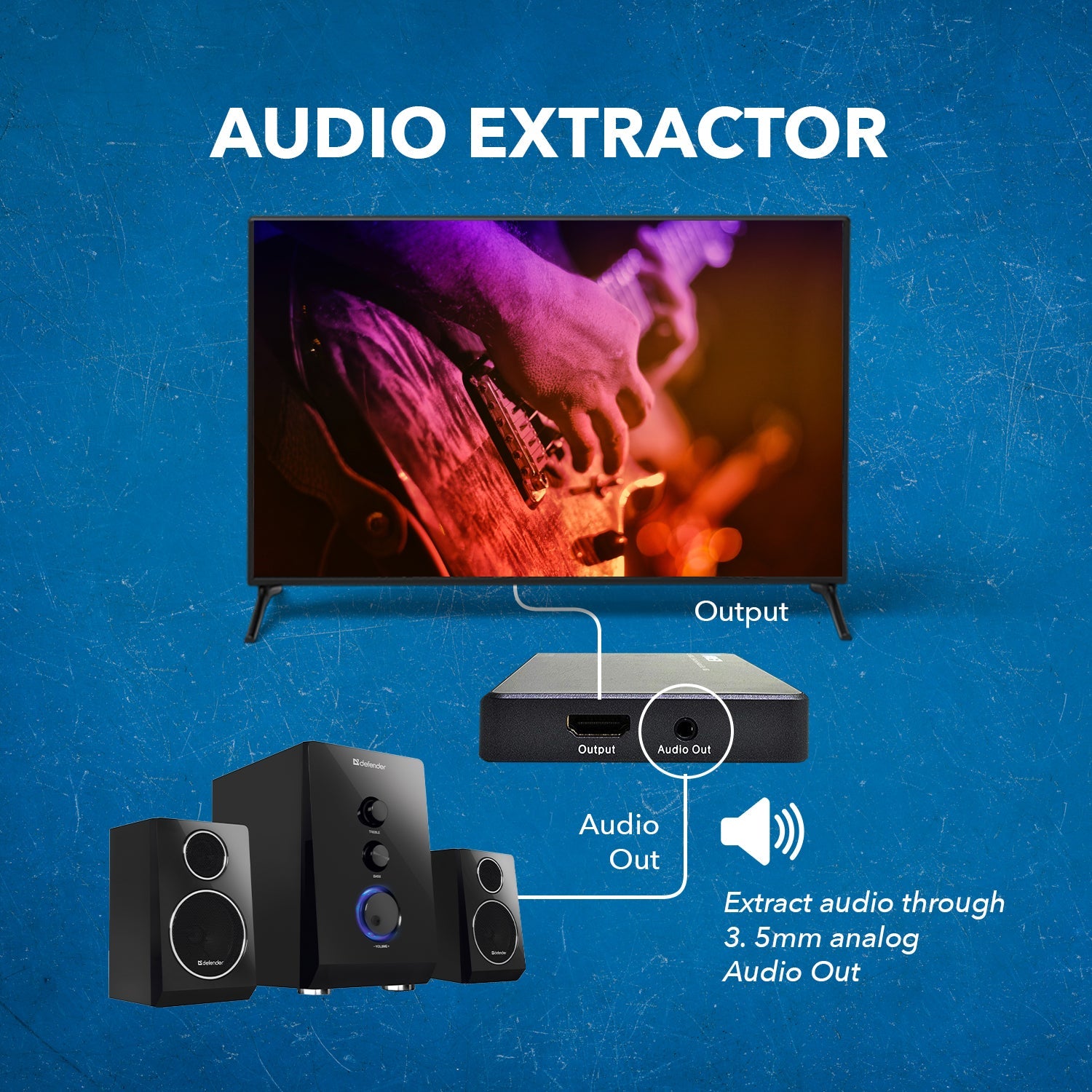 4K@60hz 4-port HDMI™ Switch (Audio Extract)-UHD-401