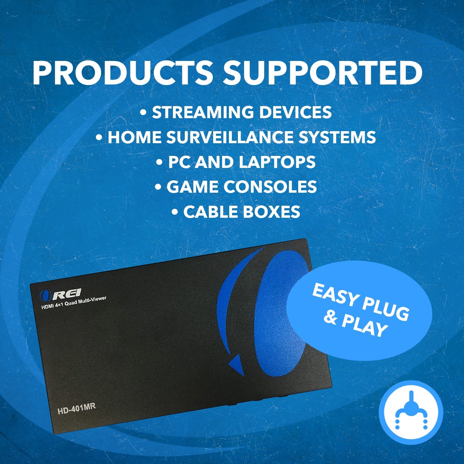 1080p 4-port HDMI™ Seamless Switch w/ Multi Viewer (Audio Extract)-HD-401MR