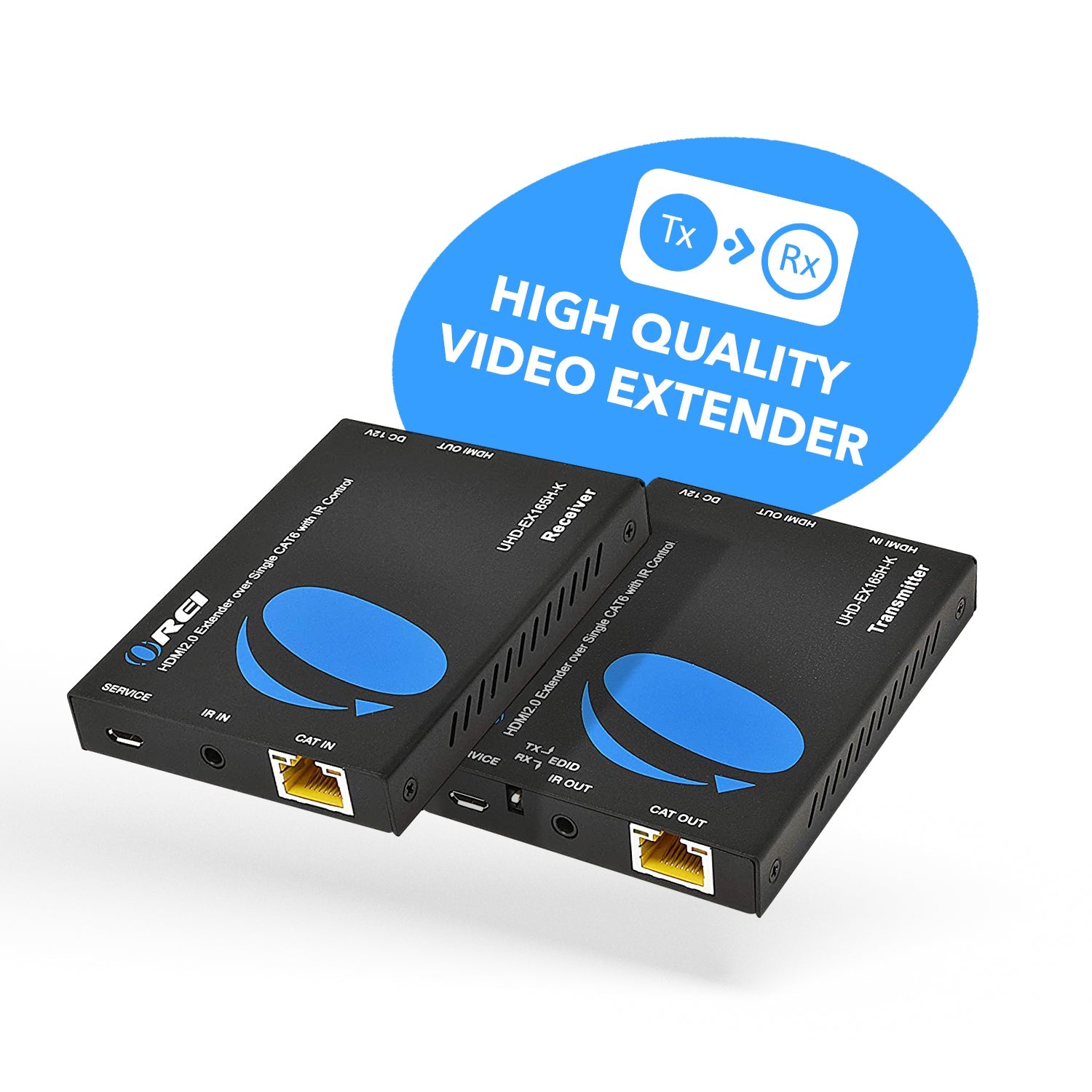 4K@60hz HDMI™ Extender (Loop, IR) - 165ft (cat6) (UHD-EX165H-K)