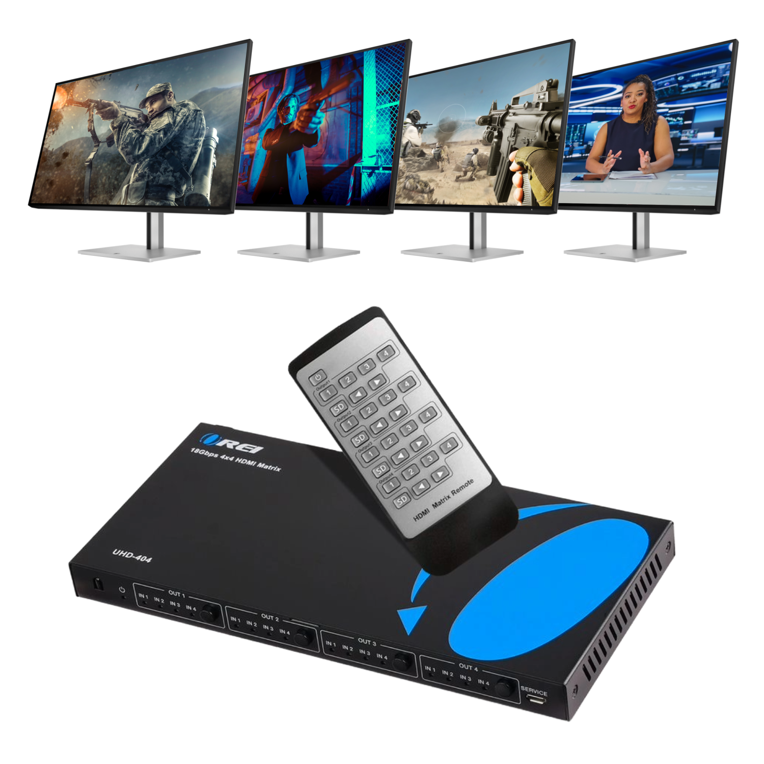 4K@60hz 4x4 HDMI™ Matrix (UHD-404)