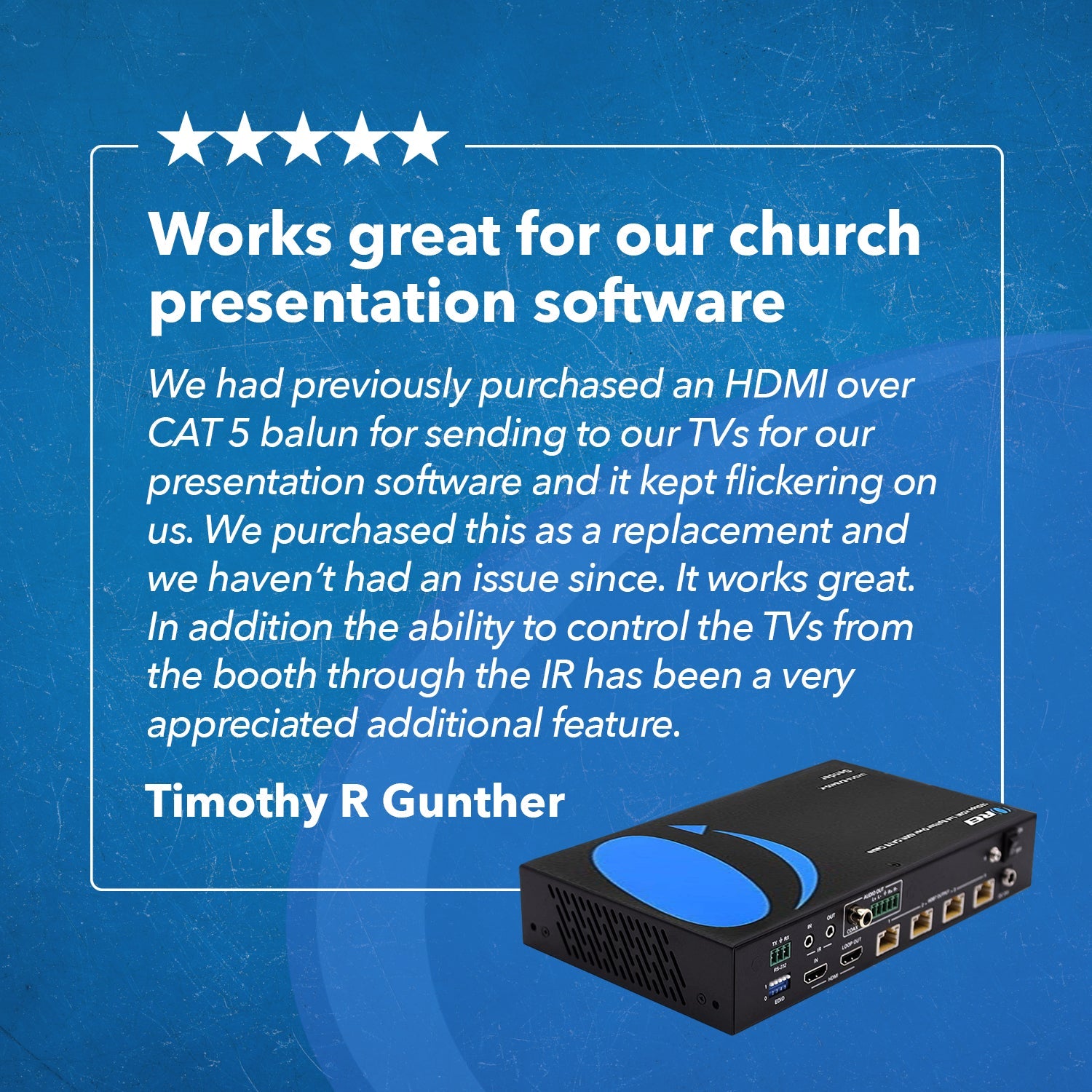 4K HDBaseT 1x4 HDMI™ Extender Splitter (Loop) - 400ft (cat6) - UHD14-EXB400-K