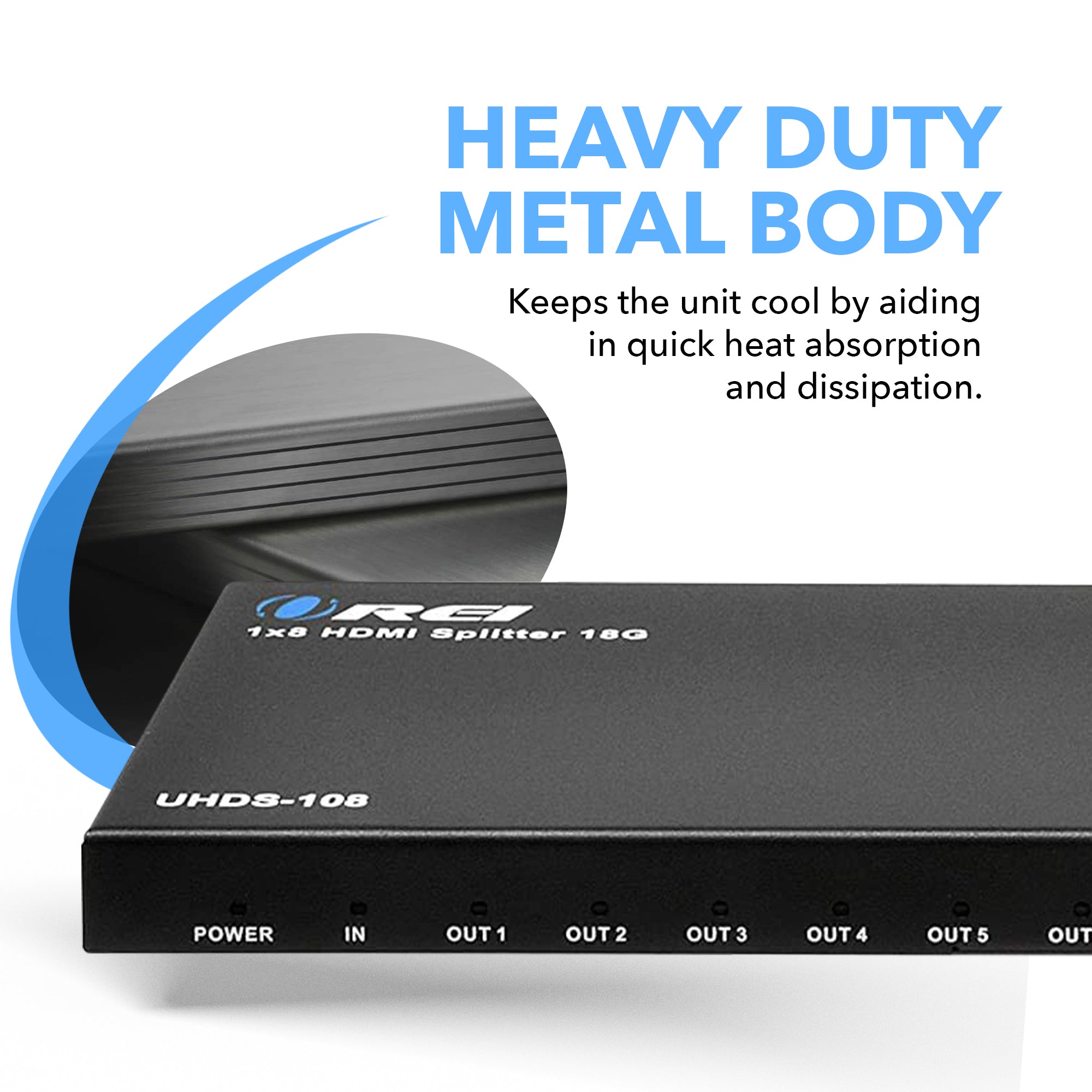 4K@60Hz 1x8 HDMI™ Splitter-UHDS-108