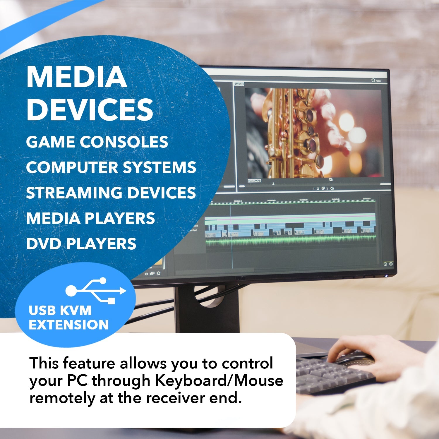 4K HDBaseT HDMI™ Extender (USB2.0, Bi-IR) - 400ft (cat6)-UHD-EXB400UR-K