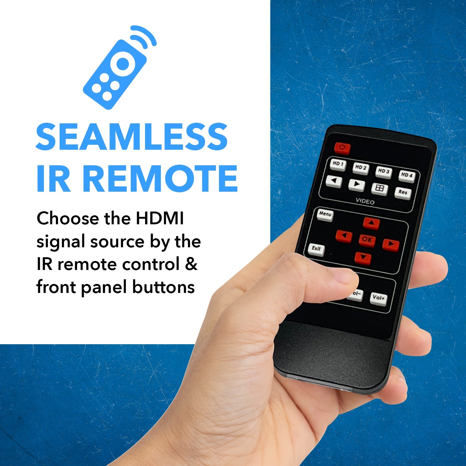 4K@60hz 4-port HDMI™ Seamless Switch w/ Multi Viewer (Audio Extract)-UHD-401MV