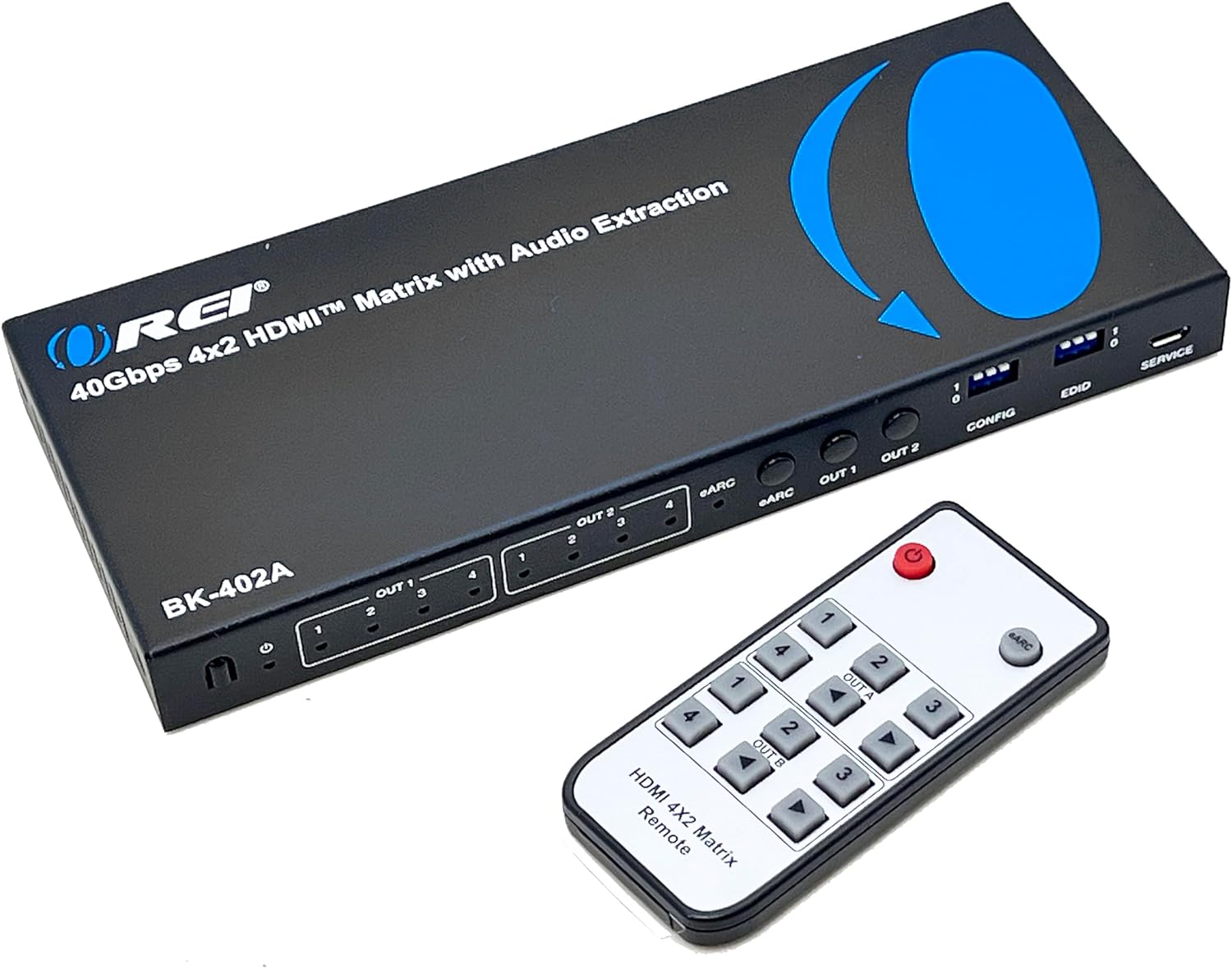 8K 4x2 HDMI™ Matrix (Audio Extract, eARC)-BK-402A