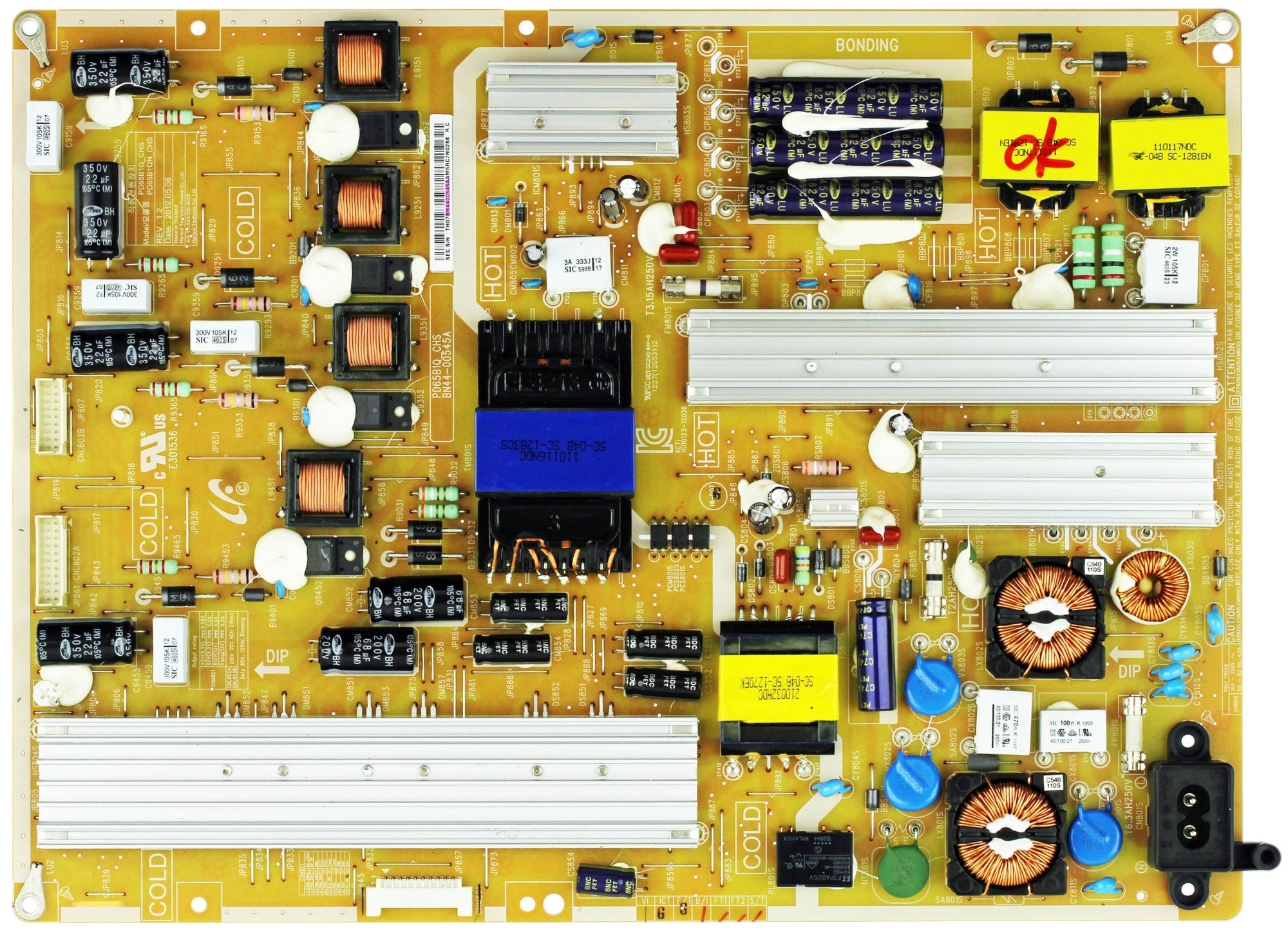 Samsung BN44-00545A / BN44-00545B (PD65B1Q_CHS) Power Supply / LED Board