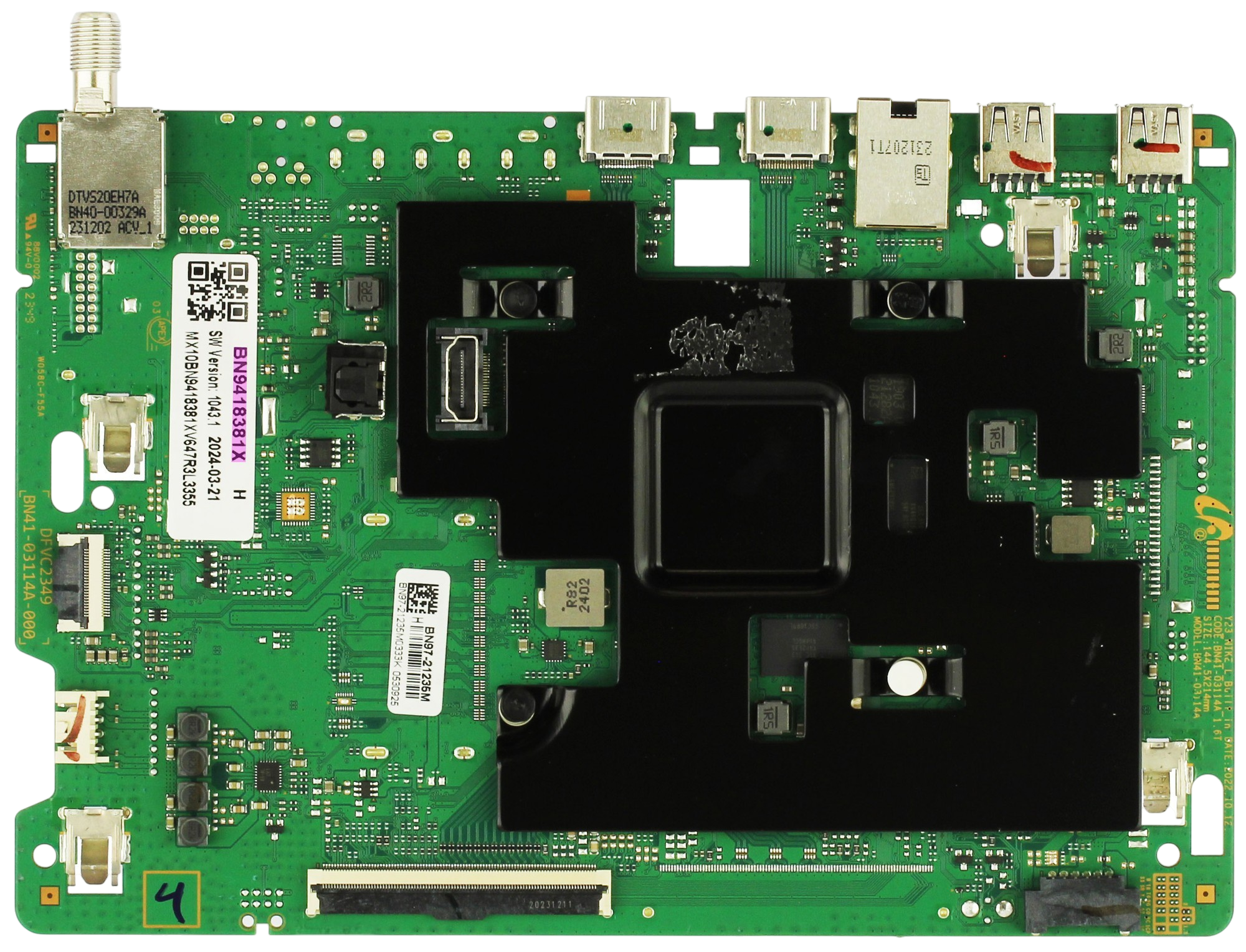 BN94-18381X Samsung Main Board, BN9418381X, BN41-03114A, BN97-21235M, UN50DU8000FXZA, UN55DU8000BXZA, UN65DU8000FXZA, UN75DU8000FXZA