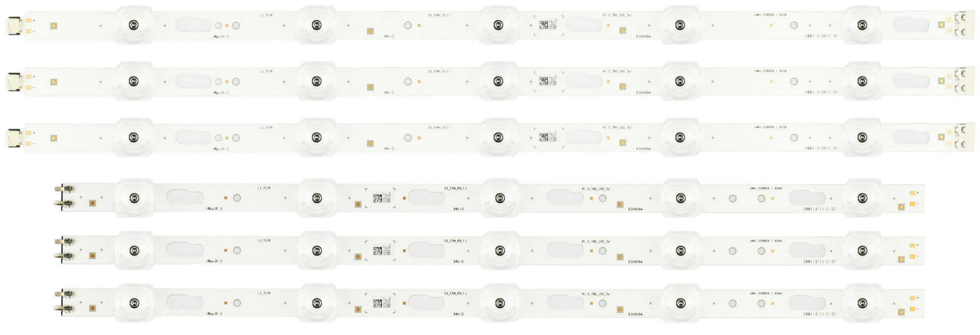 Samsung BN96-50319A/BN96-50320A UN43TU7000F UN43TU700DF UN43TU8000F UN43TU8200F LED Backlight Strips (6)