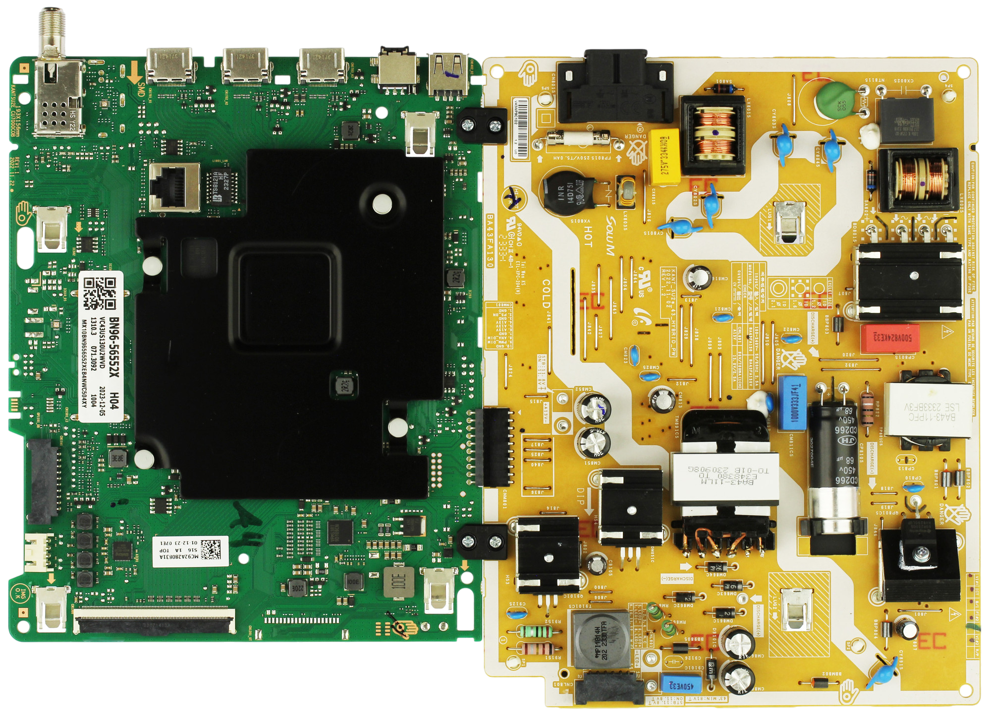 BN96-56552X Samsung Main Board/Power Supply, KANTSU2E_CU7000COB, BA65FA210, BN96-56552X, UN43CU7000FXZA