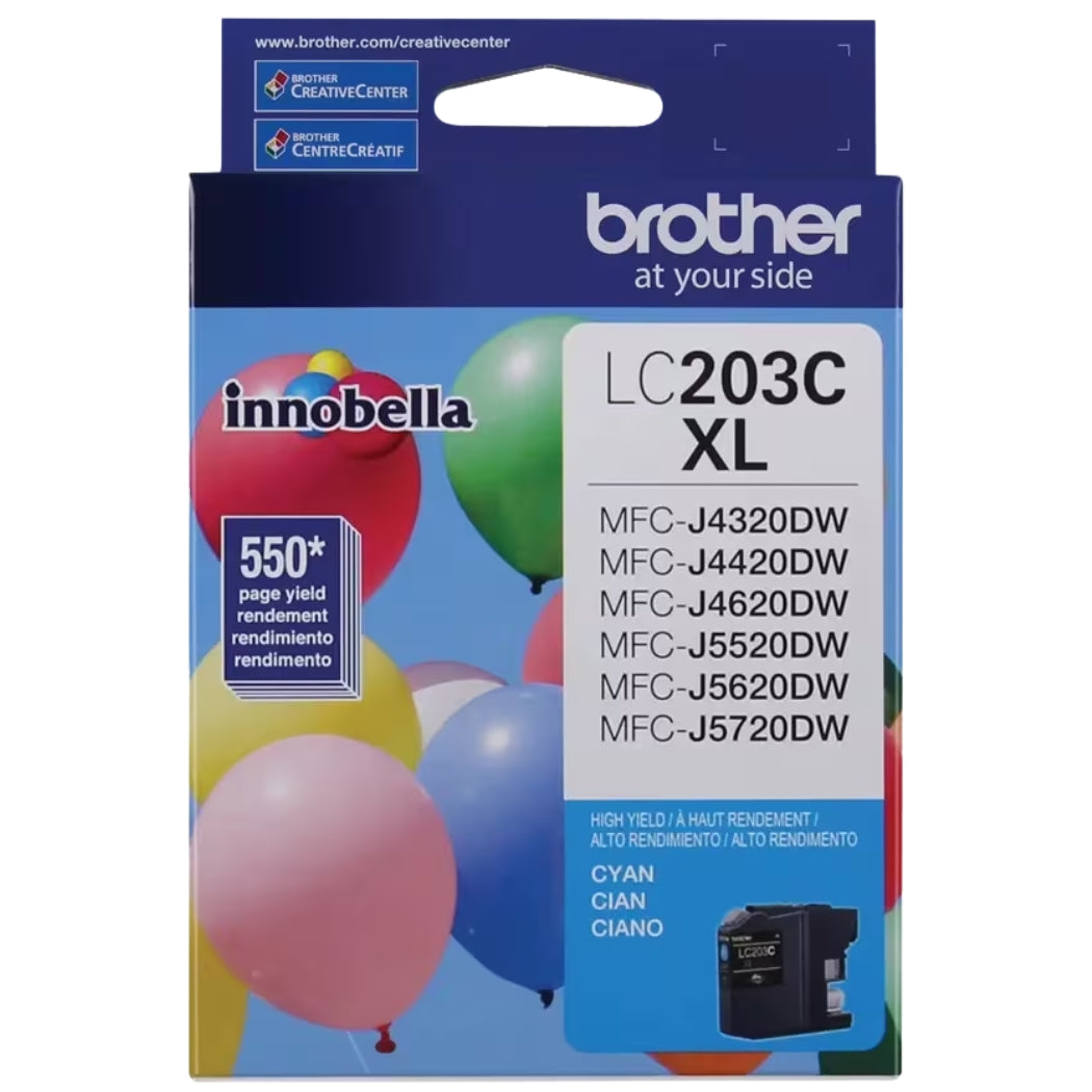 New, Pre-Owned - Brother LC203CXL High Yield Cyan Ink Cartridge