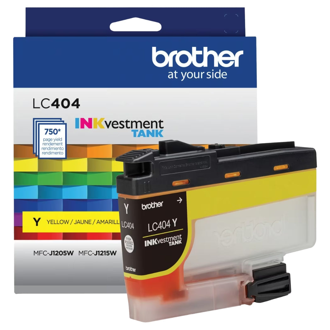 New, Pre-Owned - Brother LC404 Standard-Yield Yellow Ink Cartridge, LC404Y