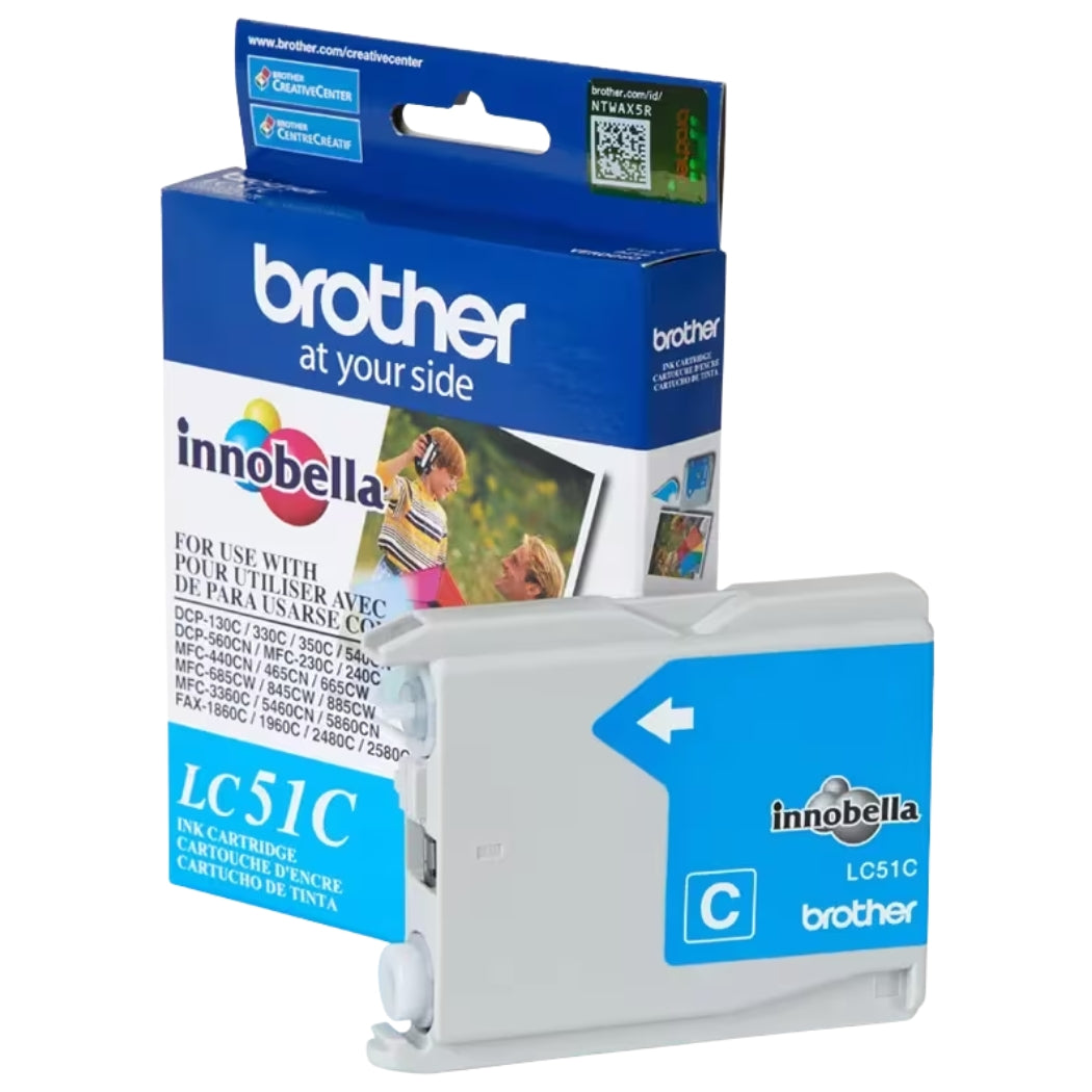 New, Pre-Owned - Brother LC51C Cyan Ink Cartridge