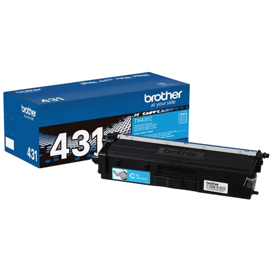 New, Pre-Owned - Brother TN431 Standard-Yield Cyan Toner Cartridge, TN431C