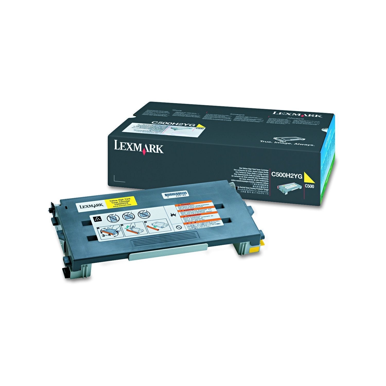 New, Pre-Owned - Lexmark High Yield Yellow Toner Cartridge, C500H2YG