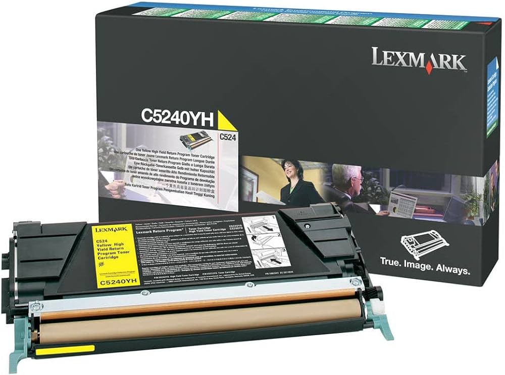 New, Pre-Owned - Lexmark C524, C532, C534 High Yield Yellow Toner Cartridge C5240YH
