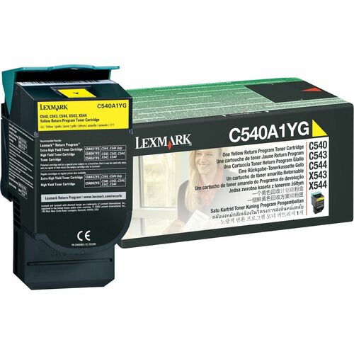 New, Pre-Owned - Lexmark Yellow Return Program Toner Cartridge, C540A1YG