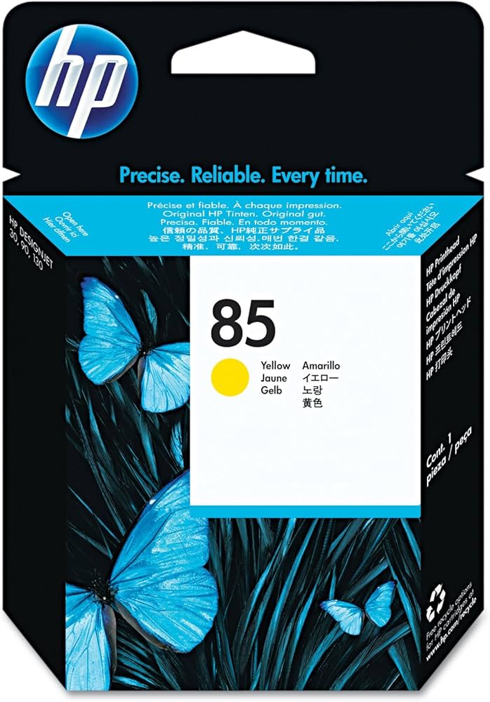 New, Pre-Owned - HP 85 Yellow DesignJet Ink Cartridge Printhead, C9422A