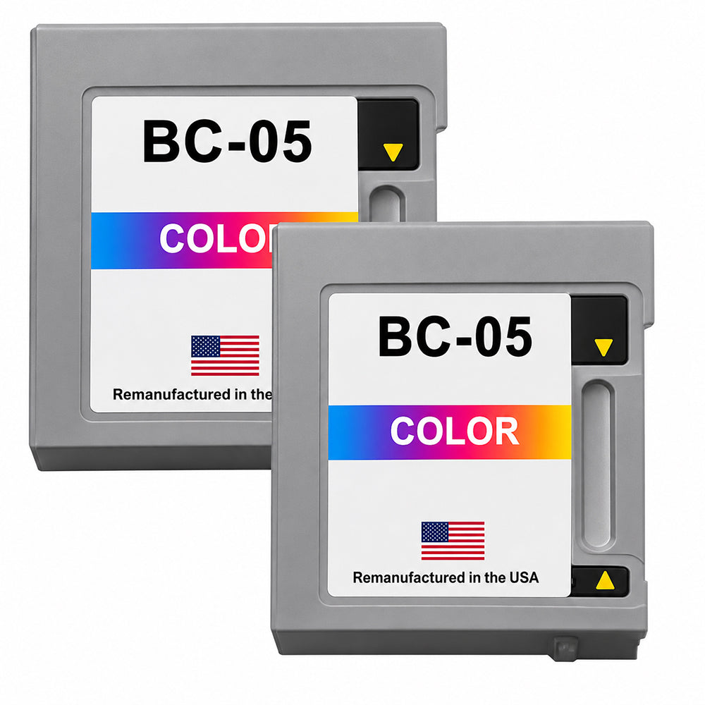 U.S. Remanufactured Ink Cartridges for Canon BC-05 Color Twin Pack
