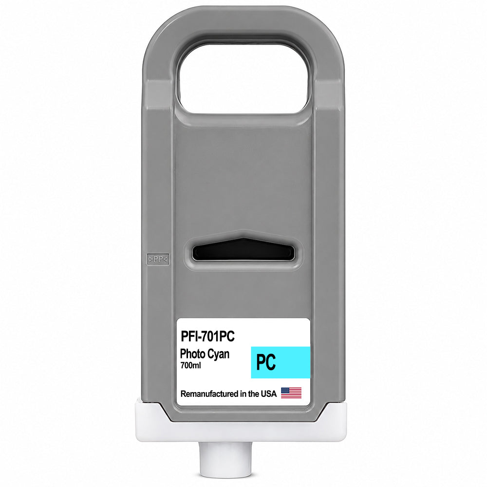 U.S. Remanufactured for Canon PFI-701PC 700ml Photo Cyan Ink Cartridge