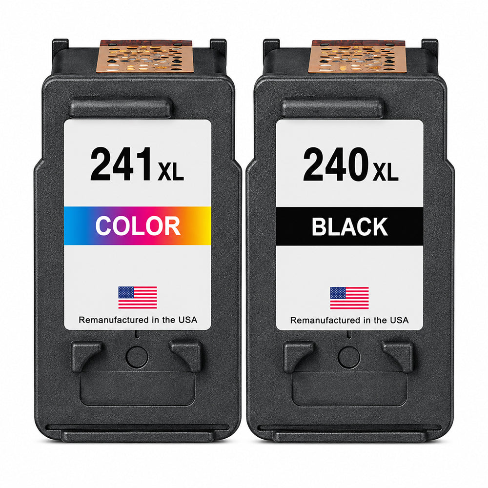 U.S. Remanufactured for Canon PG-240XL Black / CL-241XL Color Value Pack High Yield Ink Cartridges
