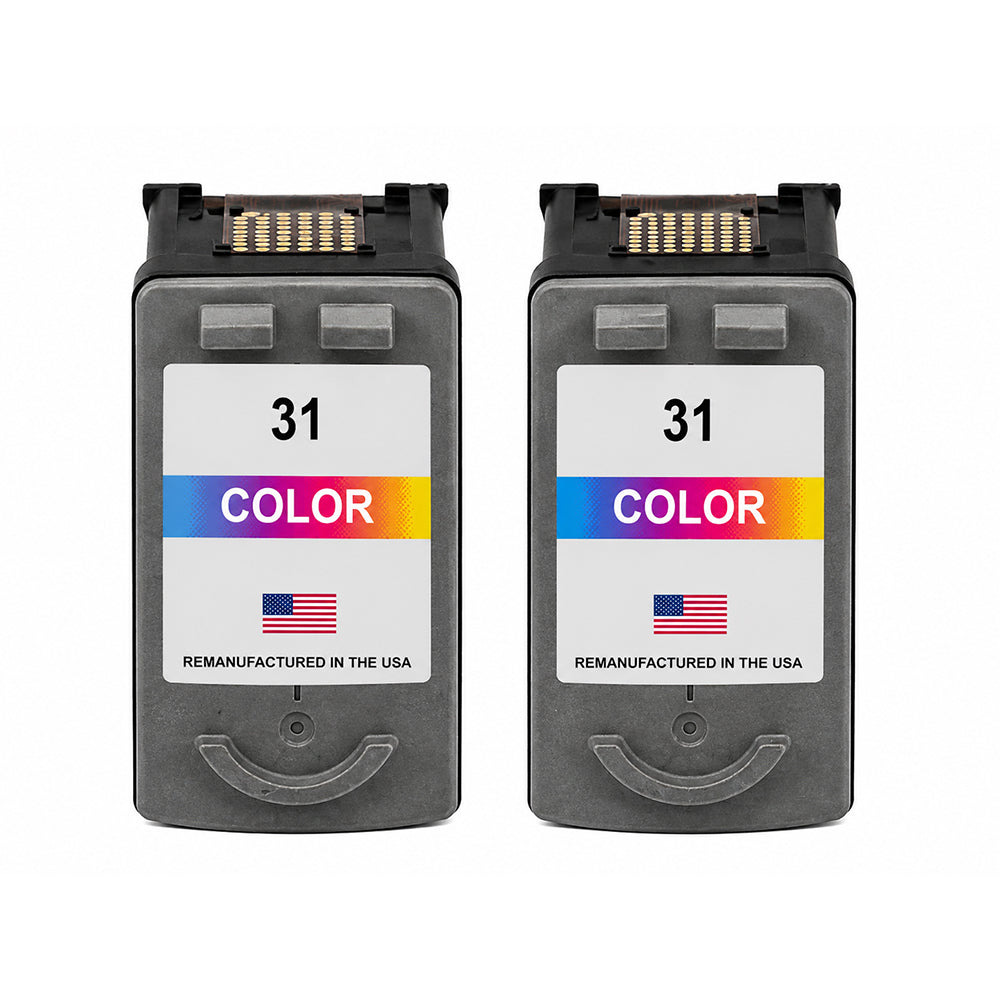 U.S. Remanufactured for Canon CL-31 Color Ink Cartridge Twin Pack