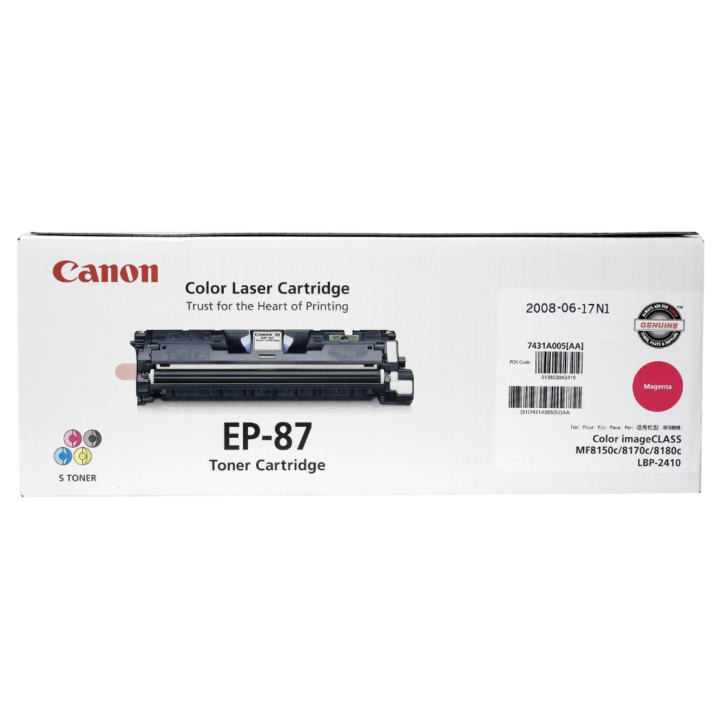 New, Pre-Owned - Canon OEM EP-87 Magenta Toner Cartridge